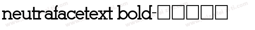 neutrafacetext bold字体转换